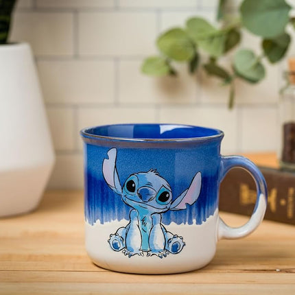 Silver Buffalo Disney Lilo & Stitch Ohana Means Family Camper Mug, 20oz