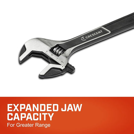 Crescent ATWJ212VS Adjustable Wrench/Spanner with Expanded Jaw Capacity (12''/304 mm), Multi