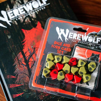 Renegade Game Studios | Werewolf RPG Dice And Form Card Set | RPG Dice And Form Card Accessory | 1 Player | 30-45 Min