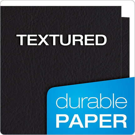 Oxford Twin Pocket Folders, Letter Size, Black, 25 per Box (57506)