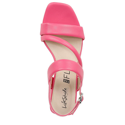 LifeStride Women's Celia Slingback Strappy Dress Sandals Heeled, French Pink, 6.5