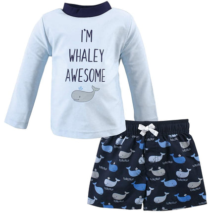 Set de protección solar para bebé unisex de Hudson Baby, "Whaley Awesome", de 9 a 12 meses