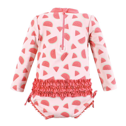 Maillot de bain Hudson Baby pour bébés filles et tout-petits, orange agrume, 9-12 mois, bébé pastèque, 9-12 mois