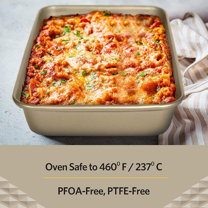 Bandeja para asar prémium Glad, 15.6" x 11" x 3.1", dorada