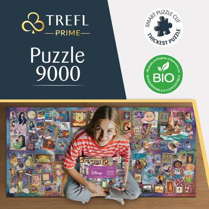 Trefl Prime Puzzle UFT: The Greatest Disney Collection Vol.2-9000 Elements, Disney Heroes, Large Puzzle, Thickest Cardboard, for Adults and Children from 15 Years