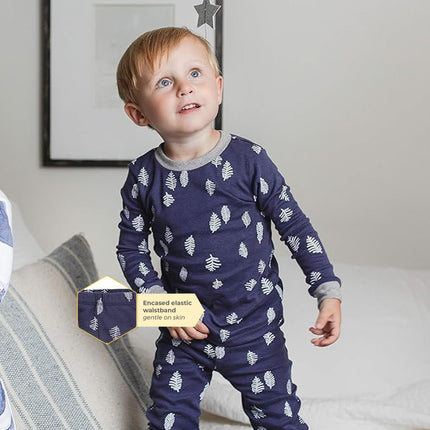 Pijama de dos piezas para bebé de Burt's Bees Baby, camiseta y pantalón, 100 % algodón orgánico, modelo The Pines, 24 meses