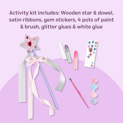 Melissa & Doug Created By Me Wooden Princess Wand, Arts & Crafts, Shatterproof Mirror, Craft Kit & Keepsake