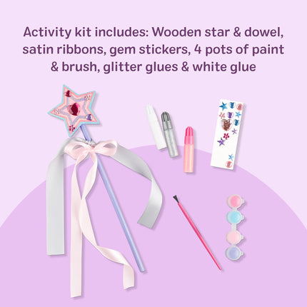 Melissa & Doug Created By Me Wooden Princess Wand, Arts & Crafts, Shatterproof Mirror, Craft Kit & Keepsake