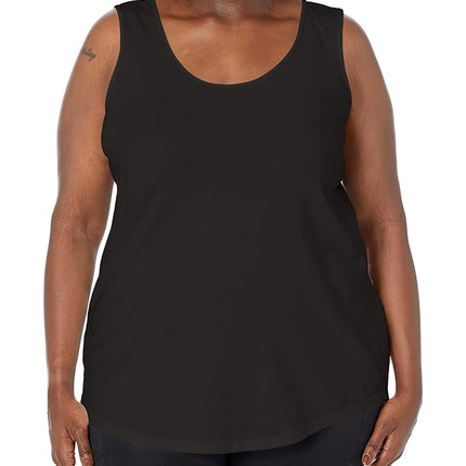 Just My Size Women's Shirt-Tail Tank Top, Black, 3