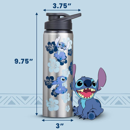 Gourde en acier inoxydable à double paroi Silver Buffalo Disney Lilo et Stitch, 740 ml
