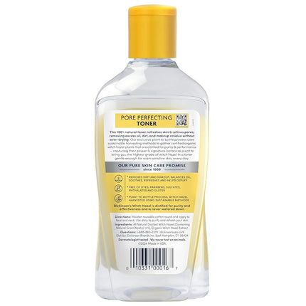 Dickinson's Original Witch Hazel Pore Perfecting Toner, 100% Natural, 16 Ounce Fragrance free