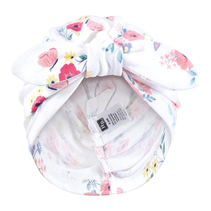 Turbans en coton pour bébés filles Hudson Baby, 0-24 mois, motif papillon fleuri, 0-24 mois