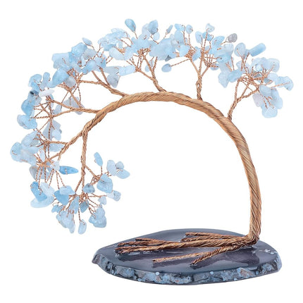 mookaitedecor Natural Aquamarine Crystal Money Tre