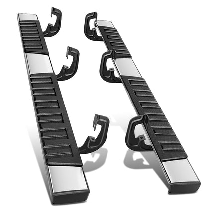 DNA MOTORING 6" Running Boards Compatible with 07-18 Silverado/Sierra 1500, 07-19 Silverado 2500HD 3500HD Crew Cab, Side Step Nerf Bars, STEPB-ZTL-8017