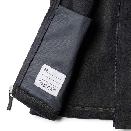 Columbia Chaleco de forro polar Steens Mtn para niños pequeños, gris carbón jaspeado, 3T