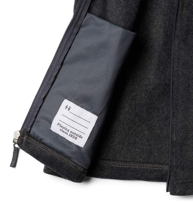 Columbia Boys' Steens Mountain Fleece Vest, Charcoal Heather, Medium