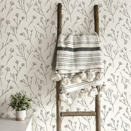 RoomMates RMK11675WP Twigs RMK1167, Black and White