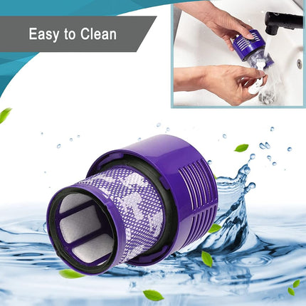 3 Pack V10 Filters Replacement Parts Compatible with Dyson V10 Cyclone Series, Cyclone V10 Absolute, Cyclone V10 Animal, V10 Total Clean, SV12, Replace Part No. 969082-01