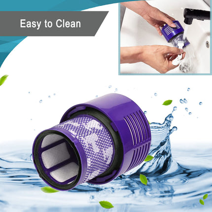 3 Pack V10 Filters Replacement Parts Compatible with Dyson V10 Cyclone Series, Cyclone V10 Absolute, Cyclone V10 Animal, V10 Total Clean, SV12, Replace Part No. 969082-01