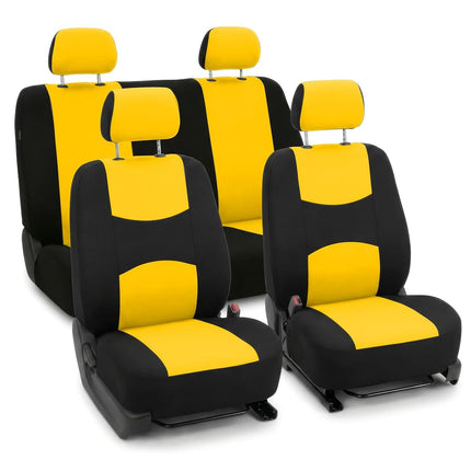 FH GROUP Car Seat Covers, Full Set, Yellow