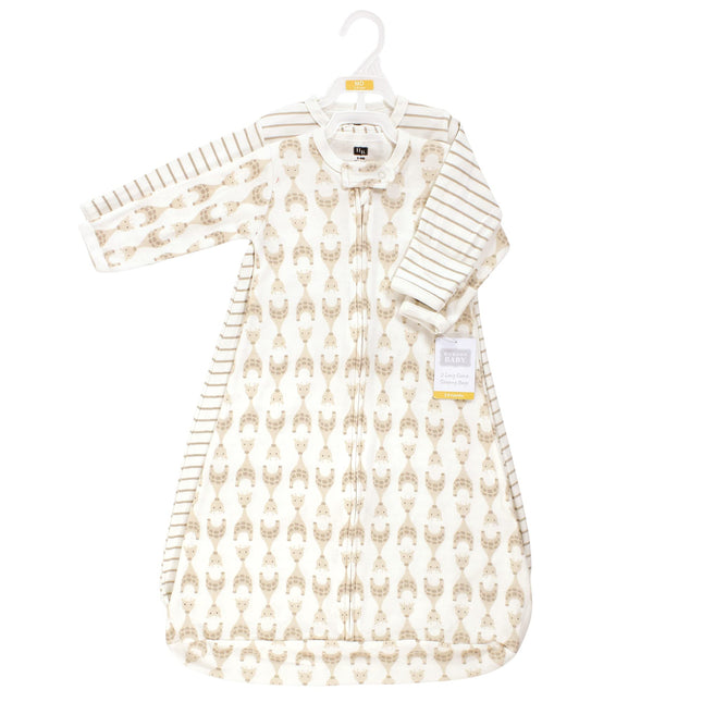 Hudson Baby Saco de Dormir de Algodón de Manga Larga, Saco, Manta, Jirafa Neutra, 18-24 Meses, Unisex para Bebés