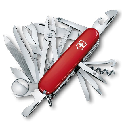 Victorinox Swiss Army Pocket Knife Swiss Champ with 33 Functions, Red