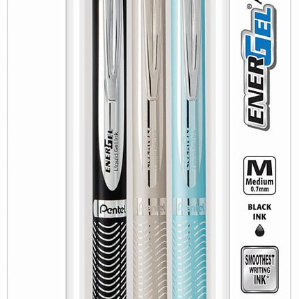 Bolígrafo de gel líquido Pentel EnerGel Alloy, línea mediana (0,7 mm), barriles surtidos