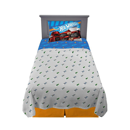 Franco Kids Bedding Super Soft Sheet Set, 3 Piece Twin Size, Hot Wheels