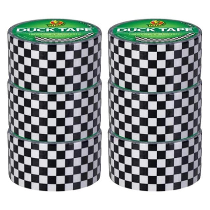 Duck Brand Printed Duct Tape, 6-Roll, Checker (280