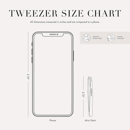 Tweezerman Mini Slant Stainless Steel Tweezer, Flamingo