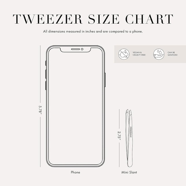 Tweezerman Mini Slant Stainless Steel Tweezer, Flamingo