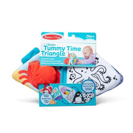 Melissa & Doug Ocean Tummy Time Triangle Infant Baby Toy, Soft Sensory Play with Textures, Mirror, Floor Toy for Newborns to Ages 6 Months, 11.5 x 8.1 x 1.25