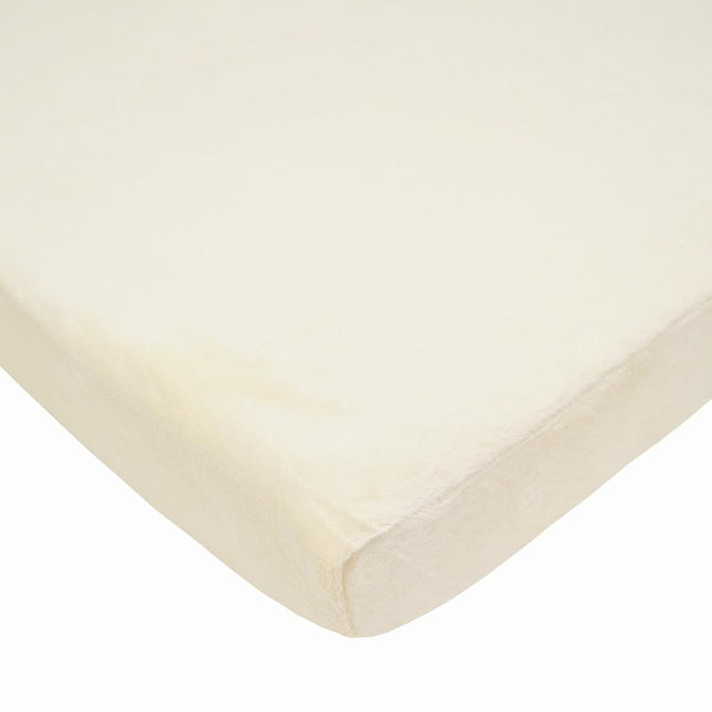 American Baby Company Fitted Portable/Mini-Crib Sheet, Heavenly Soft Chenille, Ecru, for Boys and Girls