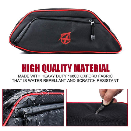 Bolsa de almacenamiento para consola central Xprite UTV para Polaris General 1000/1000-4 todoterreno 2016, 2017, 2018, 2019, 2020, 2021 Organizador de bolsillo para asientos centrales - Redlining