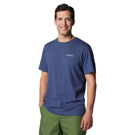 Columbia Men's Thistletown Hills Short Sleeve Hiking Shirt, Dark Mountain Heather, 4X Tall