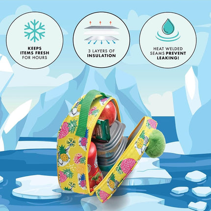 Fit & Fresh Novelty Insulated Kids Lunch Box, Pineapples, Unisex