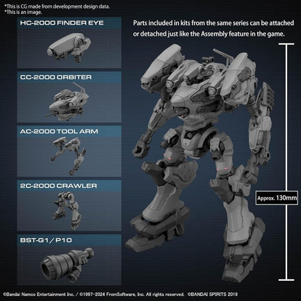 Bandai Hobby - Armored Core VI Fires of Rubicon - #04 RaD CC-2000 Orbiter 30 MM 1/144 Model Kit