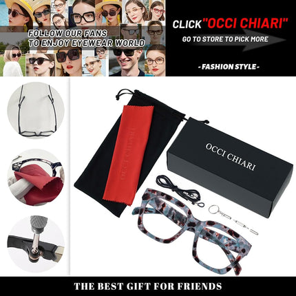 OCCI CHIARI Reading Glasses for Women +3.0 Large Reaers for Women (+1.0 +1.25 +1.5 +1.75 +2.0 +2.25 +2.5 +2.75 +3.0)