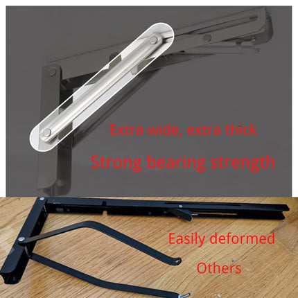 Folding Shelf Brackets 22 inch, L Brackets Heavy Duty Max.Load 410lb, DIY Space Saving Wall Mounted Folding Table, Pack of 2