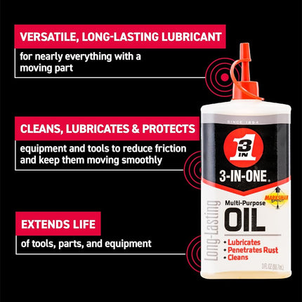 3-In-One Multi Purpose Drip Lubricant Oil 88 ml