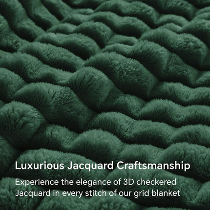 BEDELITE Emerald Green Fleece Throw Blanket for Couch, 50x60 Inches