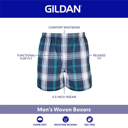 Gildan Men's Underwear Boxers, Multipack Shorts, Grey/Red Assorted (5-Pack), XXL (Pack of 5)