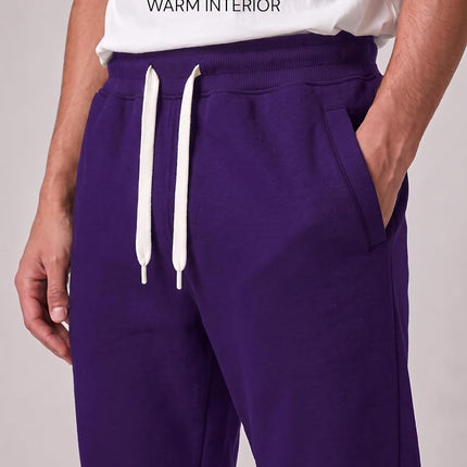 Southpole Men's Basic Active Fleece Jogger Pants-Regular and Big & Tall Sizes, Purple, XXL