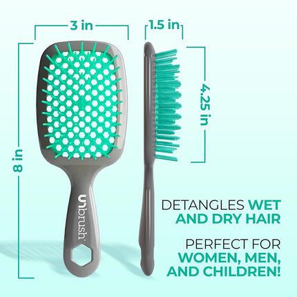FHI HEAT UNbrush Wet & Dry Vented Detangling Hair Brush, Aurora