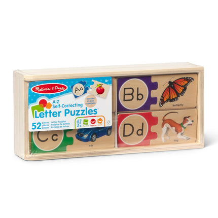 Melissa & Doug Self-correcting letter puzzles, Blue,35 x 15 x 8 cm,2541