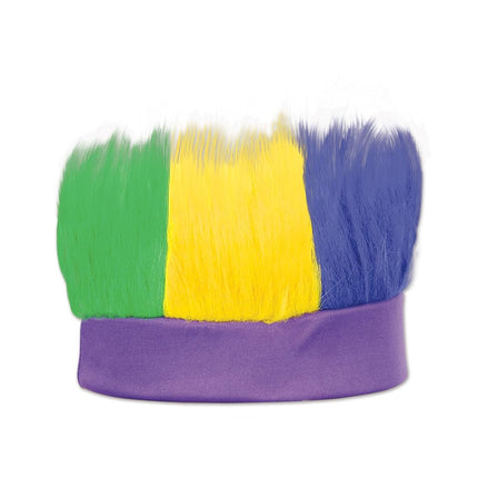 Beistle 60277-GGP Green, Gold, Purple Hairy Headba