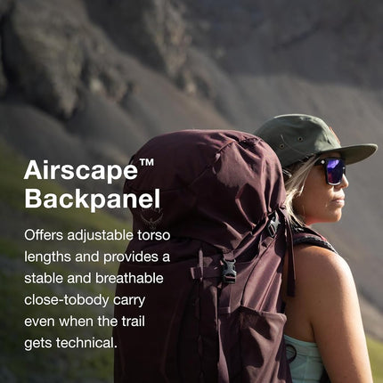 Osprey Kyte Women's Backpack, 58L, Black, M/L