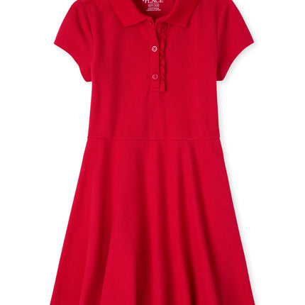 The Children's Place,Short Sleeve Ruffle Polo Dres