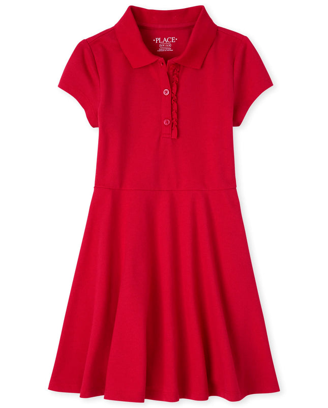 The Children's Place,Short Sleeve Ruffle Polo Dres