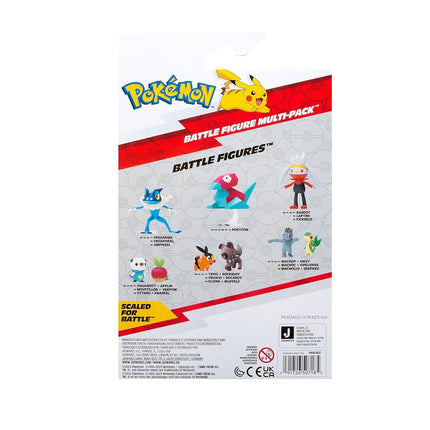 Pokémon Paldea Battle Figure 4 Pack - Features 2-Inch Pikachu, Fuecoco, Sprigatito, and Quaxly Battle Figures